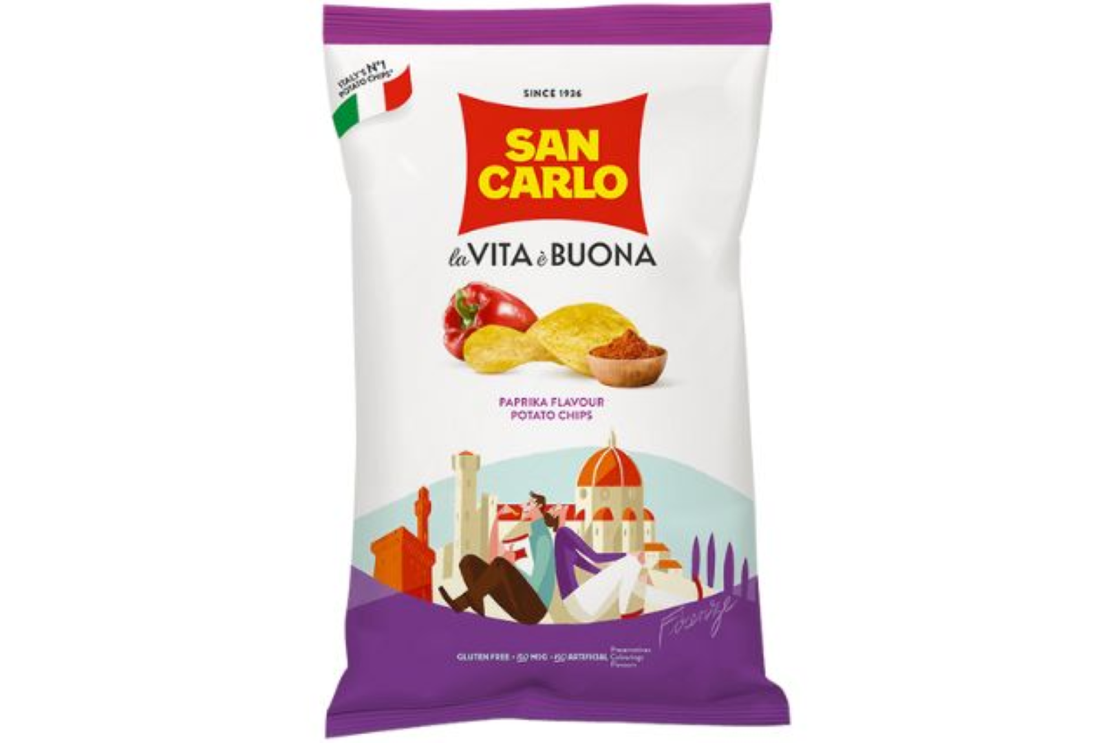 SAN CARLO POTATO CHIPS PAPARIKA 150G